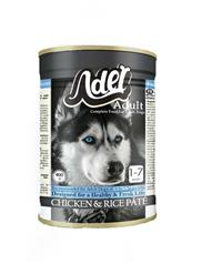 غذای کنسرو سگ پته مرغ و برنج آدل 400 گرم Adel | Canned-dog-food-with-chicken-patty-and-Adel-rice-400-grams